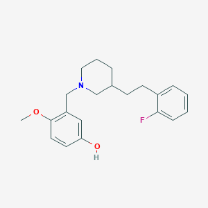 molecular formula C21H26FNO2 B5314855 3-({3-[2-(2-fluorophenyl)ethyl]-1-piperidinyl}methyl)-4-methoxyphenol 