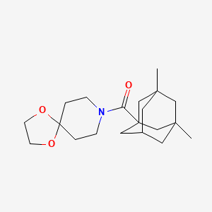 molecular formula C20H31NO3 B5314857 8-[(3,5-dimethyl-1-adamantyl)carbonyl]-1,4-dioxa-8-azaspiro[4.5]decane 