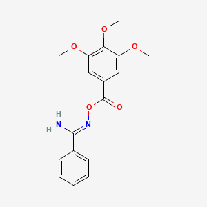 molecular formula C17H18N2O5 B5314879 N'-[(3,4,5-trimethoxybenzoyl)oxy]benzenecarboximidamide 