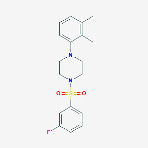 molecular formula C18H21FN2O2S B5314891 1-(2,3-dimethylphenyl)-4-[(3-fluorophenyl)sulfonyl]piperazine 