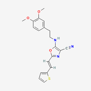5-{[2-(3,4-dimethoxyphenyl)ethyl]amino}-2-[2-(2-thienyl)vinyl]-1,3-oxazole-4-carbonitrile