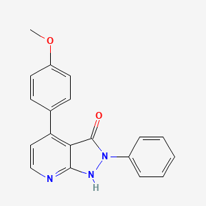molecular formula C19H15N3O2 B5314916 4-(4-methoxyphenyl)-2-phenyl-1,2-dihydro-3H-pyrazolo[3,4-b]pyridin-3-one 