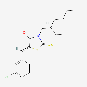 5-(3-chlorobenzylidene)-3-(2-ethylhexyl)-2-thioxo-1,3-thiazolidin-4-one