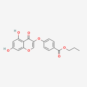molecular formula C19H16O7 B5314956 propyl 4-[(5,7-dihydroxy-4-oxo-4H-chromen-3-yl)oxy]benzoate 