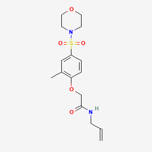 molecular formula C16H22N2O5S B5314969 N-allyl-2-[2-methyl-4-(4-morpholinylsulfonyl)phenoxy]acetamide 