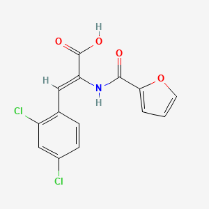 molecular formula C14H9Cl2NO4 B5314982 3-(2,4-dichlorophenyl)-2-(2-furoylamino)acrylic acid 