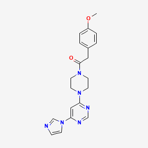molecular formula C20H22N6O2 B5314990 4-(1H-imidazol-1-yl)-6-{4-[(4-methoxyphenyl)acetyl]-1-piperazinyl}pyrimidine 