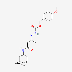 molecular formula C23H31N3O4 B5315009 4-methoxybenzyl 2-[3-(1-adamantylamino)-1-methyl-3-oxopropylidene]hydrazinecarboxylate 