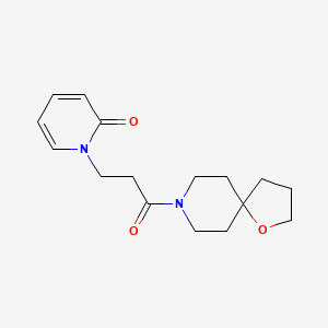 molecular formula C16H22N2O3 B5315012 1-[3-(1-oxa-8-azaspiro[4.5]dec-8-yl)-3-oxopropyl]-2(1H)-pyridinone 