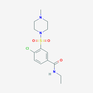 molecular formula C14H20ClN3O3S B5315022 4-chloro-N-ethyl-3-[(4-methyl-1-piperazinyl)sulfonyl]benzamide 