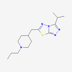 molecular formula C15H25N5S B5315026 3-isopropyl-6-[(1-propylpiperidin-4-yl)methyl][1,2,4]triazolo[3,4-b][1,3,4]thiadiazole 