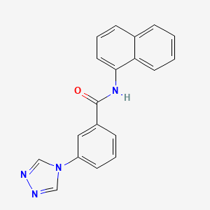 molecular formula C19H14N4O B5315035 N-1-naphthyl-3-(4H-1,2,4-triazol-4-yl)benzamide 