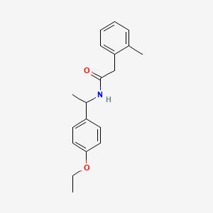 molecular formula C19H23NO2 B5315044 N-[1-(4-ethoxyphenyl)ethyl]-2-(2-methylphenyl)acetamide 