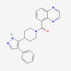 molecular formula C23H21N5O B5315068 5-{[4-(4-phenyl-1H-pyrazol-5-yl)piperidin-1-yl]carbonyl}quinoxaline 