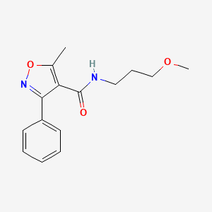 molecular formula C15H18N2O3 B5315075 N-(3-methoxypropyl)-5-methyl-3-phenyl-4-isoxazolecarboxamide 