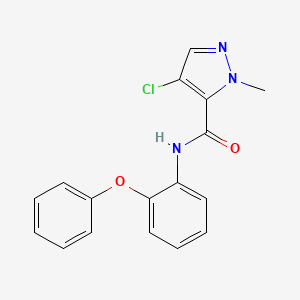 molecular formula C17H14ClN3O2 B5315082 4-chloro-1-methyl-N-(2-phenoxyphenyl)-1H-pyrazole-5-carboxamide 