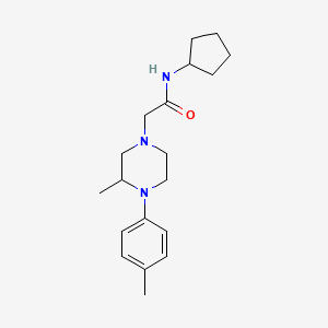 molecular formula C19H29N3O B5315084 N-cyclopentyl-2-[3-methyl-4-(4-methylphenyl)-1-piperazinyl]acetamide 