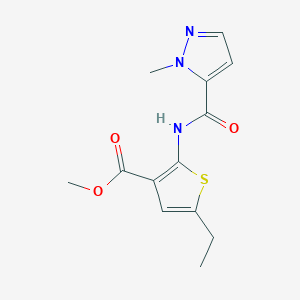 molecular formula C13H15N3O3S B5315108 methyl 5-ethyl-2-{[(1-methyl-1H-pyrazol-5-yl)carbonyl]amino}-3-thiophenecarboxylate 