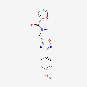 molecular formula C16H15N3O4 B5315112 N-{[3-(4-methoxyphenyl)-1,2,4-oxadiazol-5-yl]methyl}-N-methyl-2-furamide 