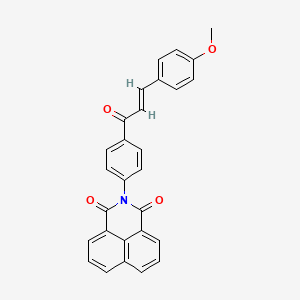 molecular formula C28H19NO4 B5315123 2-{4-[3-(4-methoxyphenyl)acryloyl]phenyl}-1H-benzo[de]isoquinoline-1,3(2H)-dione 