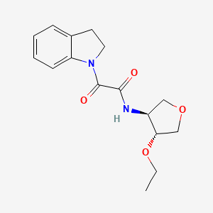 molecular formula C16H20N2O4 B5315125 2-(2,3-dihydro-1H-indol-1-yl)-N-[(3S*,4R*)-4-ethoxytetrahydrofuran-3-yl]-2-oxoacetamide 