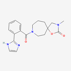 molecular formula C19H22N4O3 B5315127 8-[2-(1H-imidazol-2-yl)benzoyl]-3-methyl-1-oxa-3,8-diazaspiro[4.6]undecan-2-one 