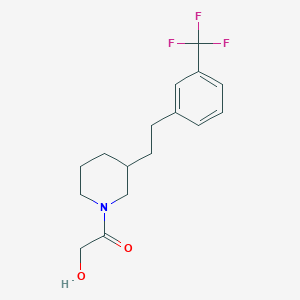 molecular formula C16H20F3NO2 B5315128 2-oxo-2-(3-{2-[3-(trifluoromethyl)phenyl]ethyl}-1-piperidinyl)ethanol 