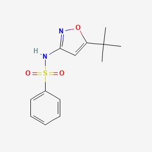 molecular formula C13H16N2O3S B5315130 N-(5-tert-butyl-3-isoxazolyl)benzenesulfonamide 