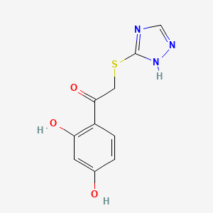 molecular formula C10H9N3O3S B5315182 1-(2,4-dihydroxyphenyl)-2-(4H-1,2,4-triazol-3-ylthio)ethanone 
