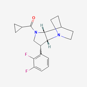 molecular formula C19H22F2N2O B5315189 (3R*,3aR*,7aR*)-1-(cyclopropylcarbonyl)-3-(2,3-difluorophenyl)octahydro-4,7-ethanopyrrolo[3,2-b]pyridine 