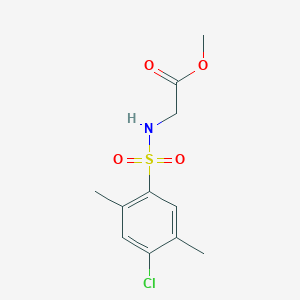 molecular formula C11H14ClNO4S B5315214 methyl N-[(4-chloro-2,5-dimethylphenyl)sulfonyl]glycinate 