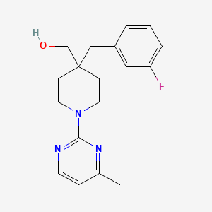 molecular formula C18H22FN3O B5315216 [4-(3-fluorobenzyl)-1-(4-methylpyrimidin-2-yl)piperidin-4-yl]methanol 