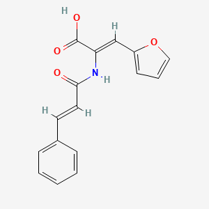 molecular formula C16H13NO4 B5315258 2-(cinnamoylamino)-3-(2-furyl)acrylic acid 
