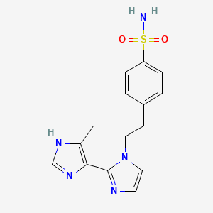 molecular formula C15H17N5O2S B5315282 4-[2-(5'-methyl-1H,3'H-2,4'-biimidazol-1-yl)ethyl]benzenesulfonamide 