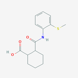 molecular formula C15H19NO3S B5315303 2-({[2-(methylthio)phenyl]amino}carbonyl)cyclohexanecarboxylic acid 
