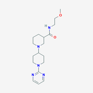 molecular formula C18H29N5O2 B5315319 N-(2-methoxyethyl)-1'-pyrimidin-2-yl-1,4'-bipiperidine-3-carboxamide 