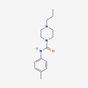 molecular formula C15H23N3O B5315339 N-(4-methylphenyl)-4-propyl-1-piperazinecarboxamide 