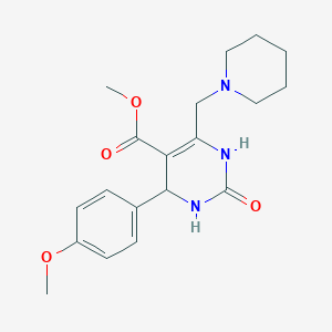 molecular formula C19H25N3O4 B5315371 methyl 4-(4-methoxyphenyl)-2-oxo-6-(1-piperidinylmethyl)-1,2,3,4-tetrahydro-5-pyrimidinecarboxylate 