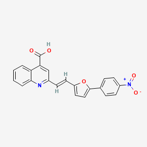 2-{2-[5-(4-nitrophenyl)-2-furyl]vinyl}-4-quinolinecarboxylic acid