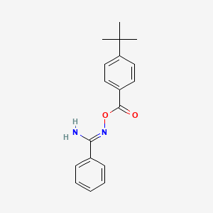 molecular formula C18H20N2O2 B5315441 N'-[(4-tert-butylbenzoyl)oxy]benzenecarboximidamide 