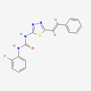 molecular formula C17H13FN4OS B5315456 N-(2-fluorophenyl)-N'-[5-(2-phenylvinyl)-1,3,4-thiadiazol-2-yl]urea 