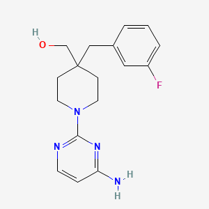 molecular formula C17H21FN4O B5315465 [1-(4-aminopyrimidin-2-yl)-4-(3-fluorobenzyl)piperidin-4-yl]methanol 