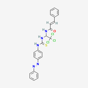 3-phenyl-N-{2,2,2-trichloro-1-[({[4-(phenyldiazenyl)phenyl]amino}carbonothioyl)amino]ethyl}acrylamide