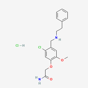 2-(5-chloro-2-methoxy-4-{[(2-phenylethyl)amino]methyl}phenoxy)acetamide hydrochloride