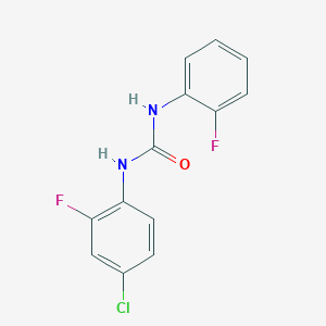 molecular formula C13H9ClF2N2O B5315506 N-(4-chloro-2-fluorophenyl)-N'-(2-fluorophenyl)urea 