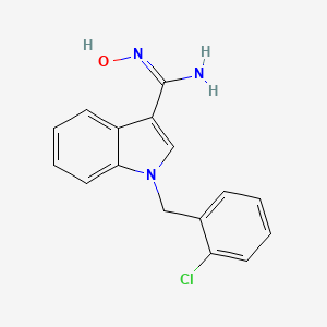 molecular formula C16H14ClN3O B5315518 1-(2-chlorobenzyl)-N'-hydroxy-1H-indole-3-carboximidamide 