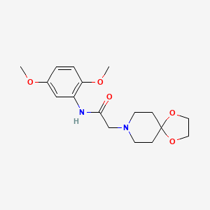 molecular formula C17H24N2O5 B5315526 N-(2,5-dimethoxyphenyl)-2-(1,4-dioxa-8-azaspiro[4.5]dec-8-yl)acetamide 