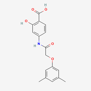 molecular formula C17H17NO5 B5315566 4-{[(3,5-dimethylphenoxy)acetyl]amino}-2-hydroxybenzoic acid 