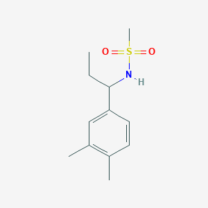molecular formula C12H19NO2S B5315571 N-[1-(3,4-dimethylphenyl)propyl]methanesulfonamide 