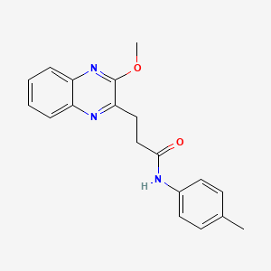 molecular formula C19H19N3O2 B5315626 3-(3-methoxy-2-quinoxalinyl)-N-(4-methylphenyl)propanamide 